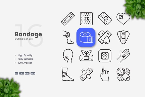 Bandage Icons: A Simple Graphic Asset for Modern Branding