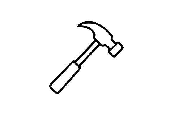 Claw Hammer Line Art for Branding and Packaging