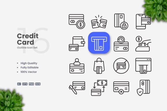 Credit Card Icons: Clean Graphics for Modern Branding