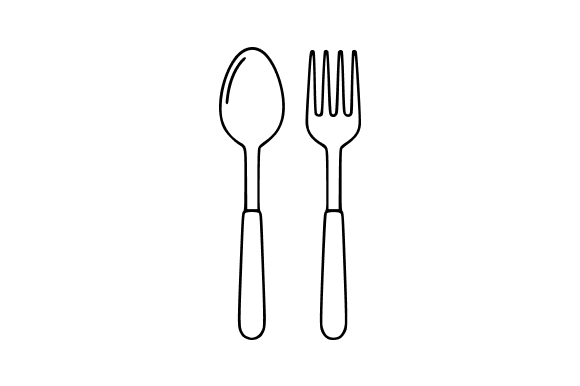 Cutlery Set Clip Art for Graphics and Illustrations