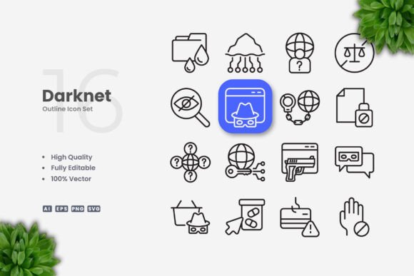 Darknet Icons: A Simple Graphic Freebie for Handmade Creations