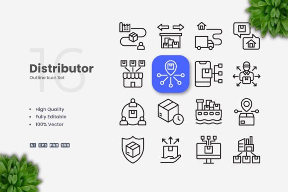 Distributor Icons – Clean Graphics for Modern Branding