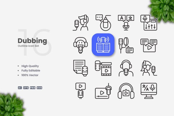 Dubbing Icons: Clean Graphics for Modern Branding