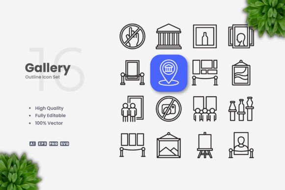 Gallery Icons: A Versatile Graphic Design Asset for Modern Branding