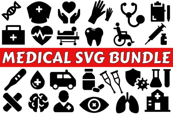 Medical SVG Bundle – 25 Healthcare-Themed Vector Icons for Branding