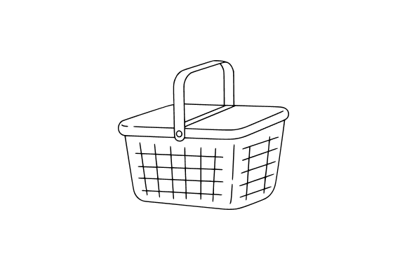 Picnic Basket Clip Art for Graphics and Illustrations