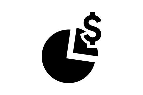 Pie Chart with Dollar Vector