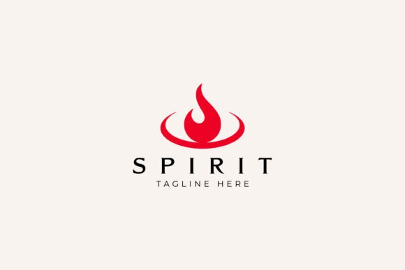 Spirit Red Flame Logo Eye Fire Graphics for Logo Templates