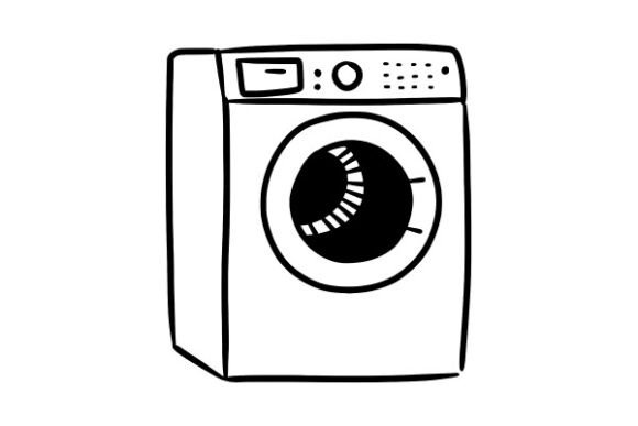 Wash Laundry Machine Graphics for Branding and Marketing
